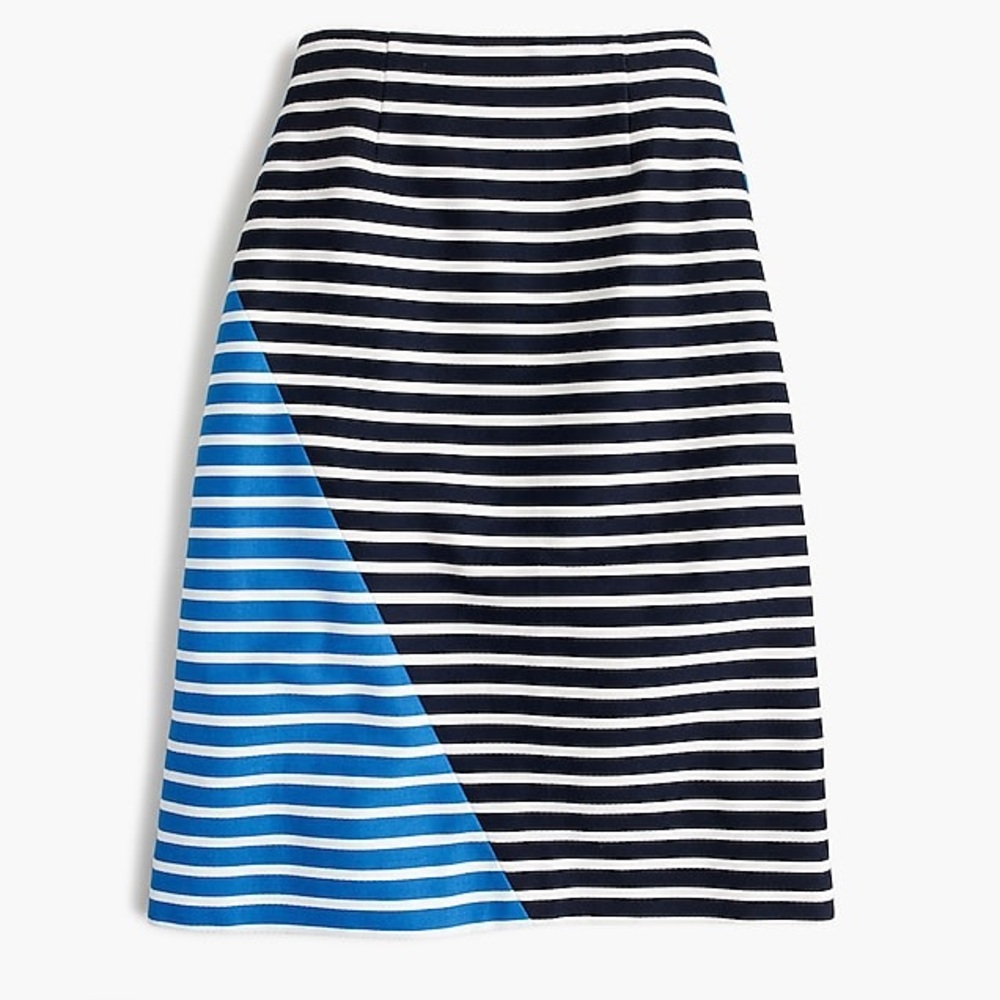 Petite Colorblocked Striped Skirt